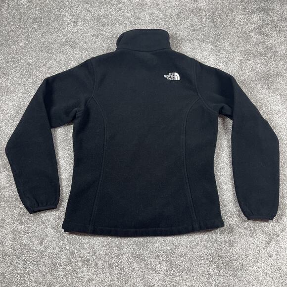 North Face Jacket Womens Small Polartec Fleece Full Zip Up Black - Picture 8 of 14